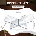 Large Acrylic Book Stands 15.8" x 9.5" x 5.4" Thicken Book Holder for Display Reading Open Coffee Table Stand for Cookbooks, Bible, Quran, Art, Magazines(Clear)
