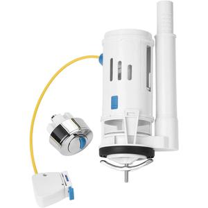 Haofy Toilet Flush Valves ABS Plastic Toilet Fitting Push Button Dual Drain Valve Water (# 1)