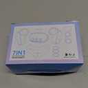 Silicone Cover Set Compatible with Oculus/Meta Quest 3, Touch Controller Grips Cover, VR Shell Cover, Facial Interface Cover, Protective Lens Cover, Tempered Glass Lens Caps (Aurora Blue)