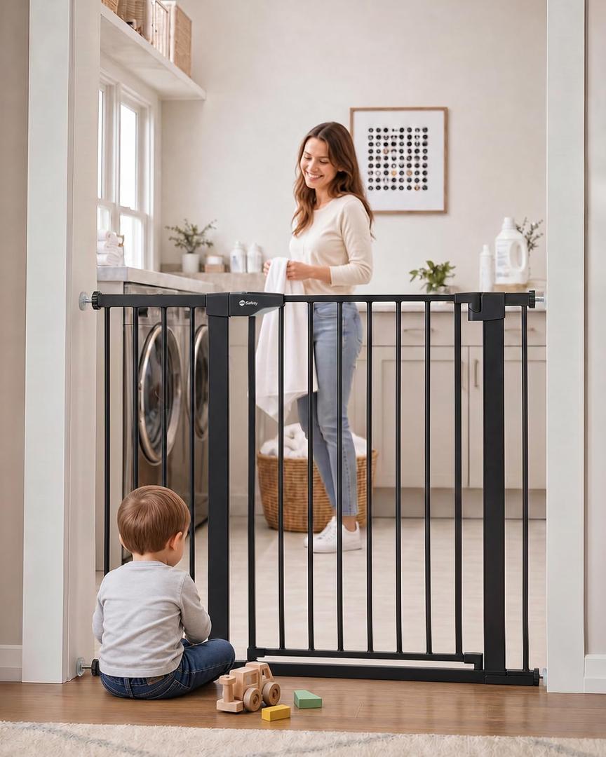 Sekey 36.2" Extra Tall Baby Gate for Stairs, 30-46" No Drilling Dog Gate
