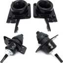 KOXUYIM Hood Release SET (4 PCS) Upper & Lower Latches, Fit for Volvo Truck VN VNL(#20498998) (#20565619) (#8074938) Black