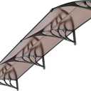 VIVOHOME Polycarbonate Window Door Awning Spliced Canopy Brown with Black Bracket 40 Inch x 120 Inch