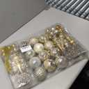 92ct Christmas Tree Decoration Set Christmas Ball Ornaments with Srtings Shatterproof Christmas Baubles for Christmas Holiday Wreath Garland Party Decoration, Gold-Silver