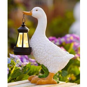 Nacome Solar Goose Outdoor Statues for Garden: Porch Decor with Warm Lantern Clearance for Outside Yard Art Lawn Ornaments Patio Balcony - Gifts for Grandma Mom Women
