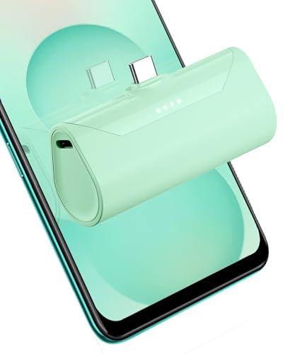 L.LYFOVR Green USB C Portable Charger Power Bank for iPhone 16 Type c Battery Charger 4800mah Portable Emergency Power Charger 15W PD Fast Charging for Samsung Galaxy S22/23/24/25 Series/TCL/LG