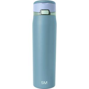 Simple Modern Mesa Loop Water Bottle with Covered Straw and Handle | 24oz Cup Holder Friendly Insulated Stainless Steel Bottles for Travel, Sports and School | Glacier Bay