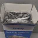 50 Pack (100-Piece) 24 oz Meal Prep Containers Reusable with Lids, Sturdy Leakproof & Food Safe, Microwave, Freezer, Dishwasher Safe Prep Containers, To Go Take Out Plastic Food Storage