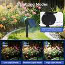 Solar Spot Lights Outdoor Waterproof IP65, 3 Modes Solar Lights Outdoor 35 LED Landscape Lighting, Spot Uplights for Garden Patio Yard Walkway Driveway House Backyard, 6 Pack Neutral White(4000K)