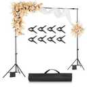 Backdrop Stand, 7 x 10 ft Adjustable Photo Backdrop Stand Kit, Portable Background Backdrop Stand with 3 Crossbars, Heavy Duty Projector Screen Stand, for Wedding, Photo Video Studio & Party