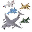 5 Pack Army Airplane Toys Set Military Fighter Jet Die Cast Plane Metal Aircraft Toy, Pull Back Play Vehicle Aircraft Gift for Kids Boys Girls Children 3+ Years Old