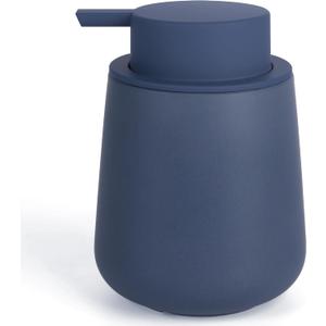 Bosilunlife Soap Dispenser Bathroom - Blue Ceramic Soap Dispenser Lotion Hand Pump Dish Soap Bottle for Kitchen 12oz Refillable Liquid Hand Wash Dispenser for Bathroom, Blue 