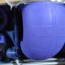 RollX Foldable Storage Wagon with 4 Balloon Wheels, Rear 13 Inch & Front 7 Inch Beach Tires (Pump Included) - Blue