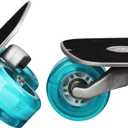 Drift Plate Skates, Blue Portable Roller Road Skate, Aluminum Anti-Slip Board with PU Wheels and ABEC-7 608 Bearings