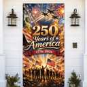 America 250 Anniversary Door Cover Patriotic Photo Backdrop 4th of July Fourth of July Party Decorations and Supplies for Home