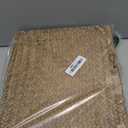Hipiwe Set of 2 Flat Woven Wicker Storage Bins with Lid Natural Seagrass Basket Multipurpose Home Boxes for Shelf Organizer (Coffee)