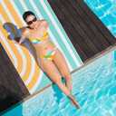 PY SUPER MODE Beach Towel - 75 x 35 inches Quick Dry Microfiber Beach Towels Oversized, Lightweight Soft and Absorbent Bath Towel Suitable for Swimming Camping for Adults (1 Pack- Curve)