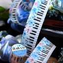 TIAMECH 6 Rolls Plants Symphony PET Tapes - Orchestra Echo Romance Design, Decorative Tape Stickers for Scrapbooking & Journaling, Junk Journal Supplies, and Ephemera