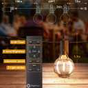 Brightown Outdoor String Lights, 58FT 25 Shatterproof LED Bulbs with Remote and Zip Ties, Waterproof Dimmable Patio Hanging Lamps for Porch, Balcony, Bistro, Cafe, Deck, Backyard
