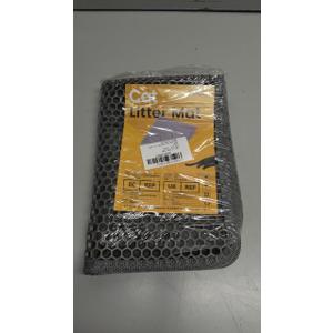 Conlun Cat Litter Mat 23"x17", Double Layer Urine & Waterproof Trapping Mat for Kitty Litter Box, Easy to Clean, Non-Slip, Scatter Control Cat Matt for Floor, Gray