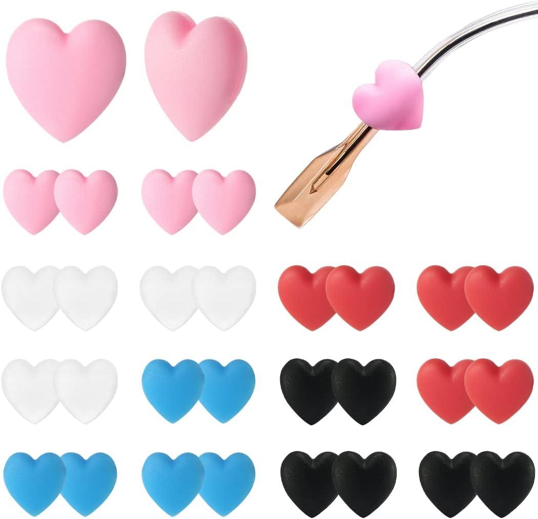 15 Pairs Silicone Eyeglasses Retainer, Eyewear Ear Grip Ear Hooks Anti-Slip Holder Eyeglasses Stoppers Temple Tips For Eyeglasses, Sunglasses, Reading Glasses Multicolor Love