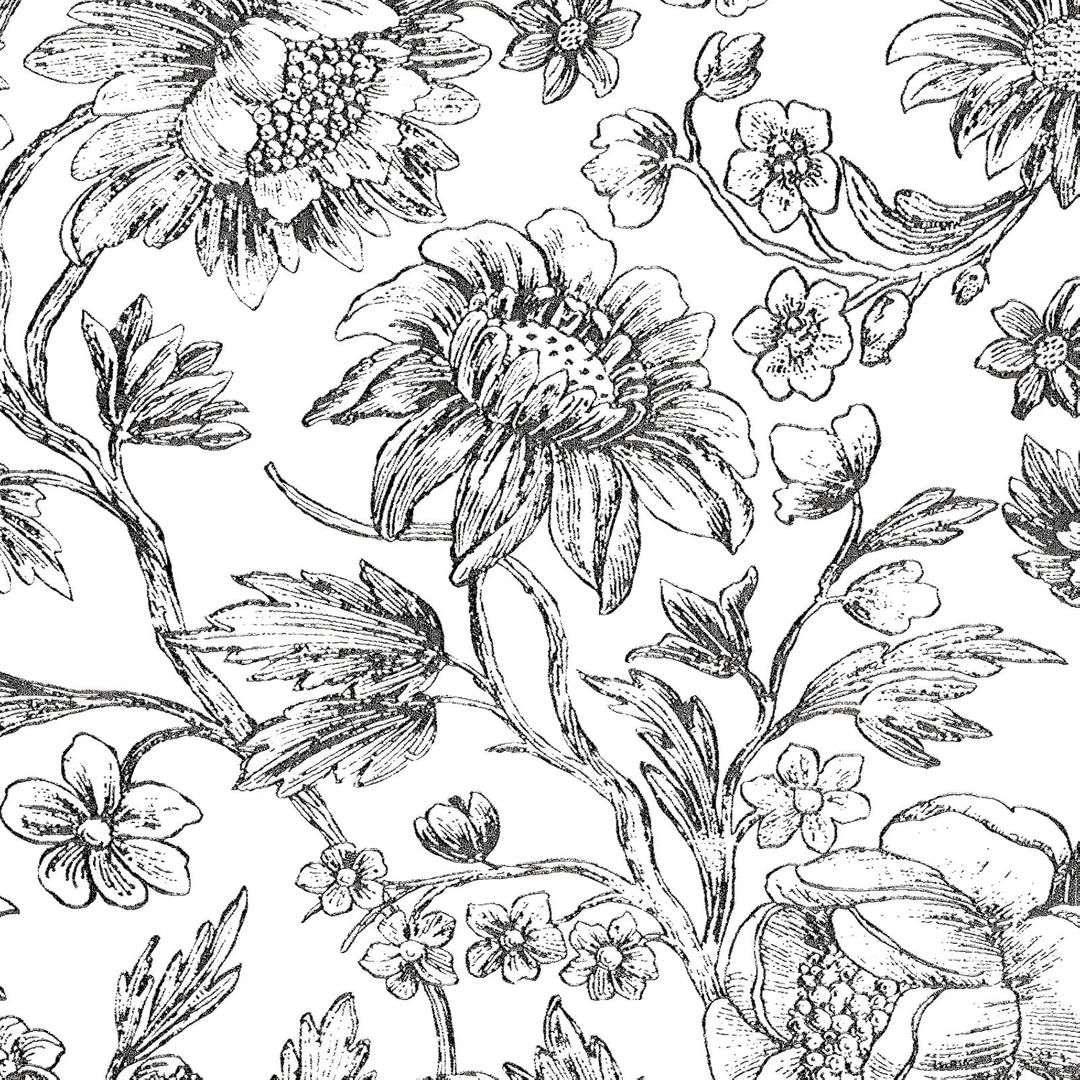 Cohoo Home Black and White Floral Wallpaper Peel and Stick 17.3inW 393inL Contact Paper for Cabinets and Drawers Sunflower Floral Contact Paper Self-Adhesive Removable Wallpaper Bedroom Accent