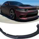 Front Bumper Lip Splitter for 2015-2024 Dodge Charger SRT RT GT Daytona Scat Pack Non-Widebody, Front Lip Spoiler Air Dam Chin Protector Rock Style Matte Black