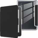 Case for 6" Kobo Clara Colour 2024 Released, Ultra Clear Soft Flexible Transparent TPU Back Cover with Auto Sleep/Wake for Kobo Clara Colour, Black