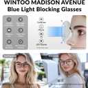 2 x Blue Light Glasses for Woman Men | 99% Blue Light Blocking Glasses for Computer Gaming TV Phone Screen Square Frame | Anti Eyestrain & UV Glare Protection - 5 Pair (5 Pack Mix Color-1)