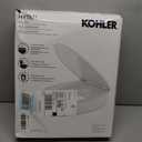 KOHLER 25875-0 Hyten 3" Height, Elevated Soft Close Elongated Toilet Seat, Contoured Seat with Grip-Tight Bumpers, Quick-Attach Hardware, No Slam Toilet Seat, White