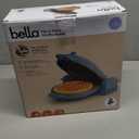Bella Flip-n-Store Waffle Maker, Ever Good Ceramic Nonstick Coating, Fits-anywhere Kitchenware, Power Indicator Light & Touch Handle, 7 Wide & 1" Deep Plates, 1000 Watt, Surf