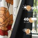 JINCHAN Lora Floral Curtains for Bedroom 95% Blackout Drapes Room Darkening Window Drapes Fall Decor Winter Vintage Boho Flower Print Curtain for Living Room 84 Inch Length 2 Panels with Grommet Beige