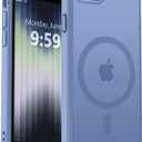 MOCCA Strong Magnetic for iPhone SE Case 2022/iPhone SE 2020 Case/iPhone 7 Case/iPhone 8 Case [Compatible with Magsafe] Slim Thin Translucent Matte Protective Cover Phone Case 4.7'', Blue