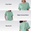 Women's Peplum Tops Babydoll Tops Short Sleeve Shirts Cinched Waist Tops Casual Blouses Dressy Summer (S)