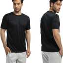 Men's T-Shirts,5/6 Packs Quick Dry Short Sleeve T-Shirt Lightweight Workout T Shirts for Gym,Athletic,Running (Black, S)