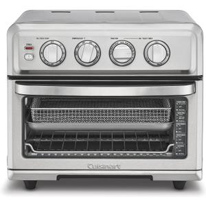 Cuisinart Air Fryer Toaster Oven, 1800W, 8-in-1 with Air Fry, Convection, Broil & Warm, 0.6 Cubic Feet, 60-Minute Timer, TOA-70NAS, Stainless Steel, Convection Toaster Air Fryer Oven W/ Grill
