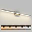 Joossnwell Brushed Nickel Bathroom Vanity Light Bar 5CCT Dimmable Bathroom Light Fixtures Over Mirror Modern LED Vanity Lighting Bath Light ETL Certificated 39.37 inch, Brushed Nickel 