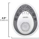 Homedics White Noise Sound Machine, Small Travel Sound Machine with 4 Relaxing Nature Sounds, Portable Sound Therapy for Home, Office, Nursery, Auto-Off Timer, by Homedics