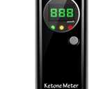 Ketosis Breath Analyzer, Digital LCD Keto Meter Breathalyzer with 10pcs Mouthpieces-Black