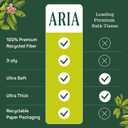 Aria 100% Recycled Toilet Paper, 24 Rolls, 3-Ply Soft Bath Tissue, Paper Packaging