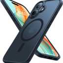 TORRAS for iPhone 16 Plus Case, [Compatible with MagSafe] [MilitaryGrade Drop Tested] Translucent Magnetic Slim Protective Case for iPhone 16 Plus AntiFingerprint AntiScratch 6.3", Black