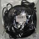 8-Pack Bungee Cords with Hooks & Carabiners - 24 Inch Bungee Rope (4 Hooks + 4 Carabiner Clips) - Heavy Duty Elastic Stretch Cords for Kayaking, Camping, Truck, Tarp, Gear Tie Down - Black