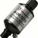 LE LEMATEC Air Compressor Water Separator - 1/4" NPT Inline Filter & Air Line Water Separator for Air Compressor, Moisture Trap Paint Gun Filter for Pneumatic Tools & Plasma Cutters, AI303