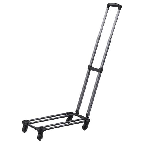 Replacement Rolling Trolley Base for Pet Carrier, 19.3" x 11" Detachable Luggage Cart with Telescopic Handle and Wheels, Universal Frame for Cat Dog Travel Bag (Trolley Only, Pet Bag Not Included)