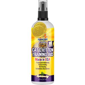 Bodhi Dog 3-in-1 Cat & Kitten Training Aid - Cat Deterrent Spray for Indoor and Outdoor Use - Protect Furniture, Rugs and Plants - Establish Boundaries & Keep Felines Off - Made in USA (8 Fl Oz)