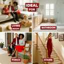 XFasten Double Sided Carpet Tape for Area Rugs On Carpet 2 Inch x 35 Yards No Residue Clear Adhesive Rug Tape Hardwood Floor No Damage Carpet Tape Double Sided Tape for Carpet Rug Tape Gripper