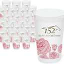 Westrick Official 152nd Kentucky Derby Frosted Plastic Cups 25 Pack Sturdy 14oz Commemorative Party Cups with 2026 Derby Logo | Perfect for Churchill Downs Tailgating and Watch Parties