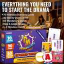 QUOKKA Charades & Guessing Game for Family - 120 Hilarious Scenarios & Quirk Cards | Perfect for Family Game Night, Parties, Gifts & Reunions | Extended Pack