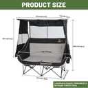 Nice C Heated Double Camping Chair, Canopy Camping Loveseat Couch, Heated