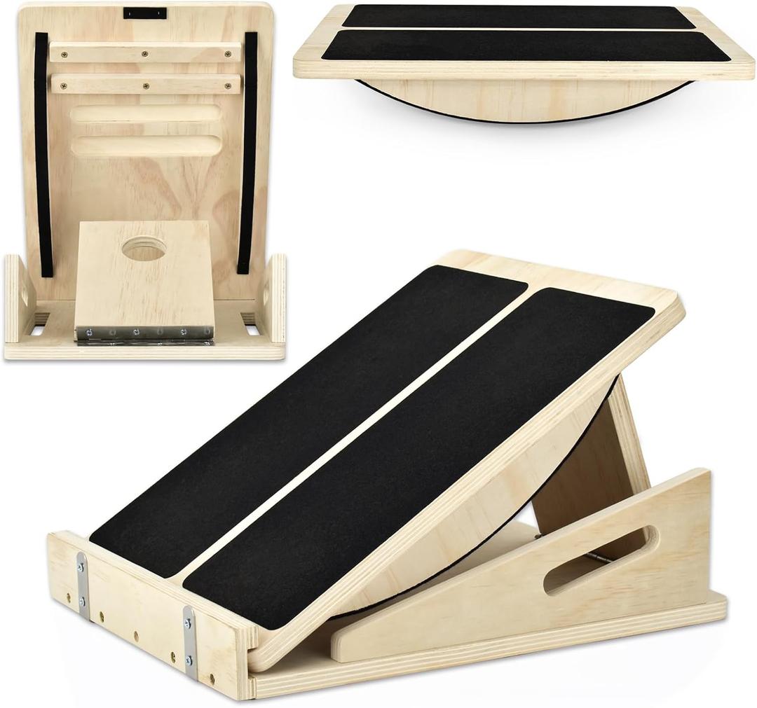 Ultimate Wobble & Slant Board Combo for Balance Training, Calf Stretching, and Core Strength  Perfect for Balance BoardsWobble Board and Calf Stretcher Enthusiasts