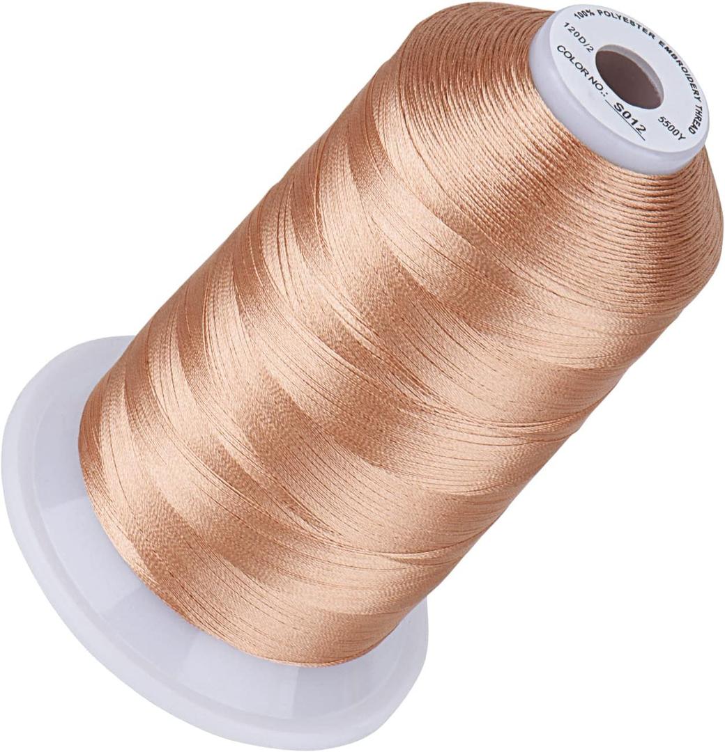 Simthread 5500Yds Embroidery Thread, 5000M High-Yardage 40WT 100% Polyester Thread 170+ Vivid Colors, High-Speed Rated Compatible with Brother, Singer, Janome & More 